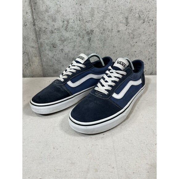 Vans Off the Wall Old Skool Blue and Black Suede Skateboard Shoe Men's Size 9.5 - Picture 1 of 11